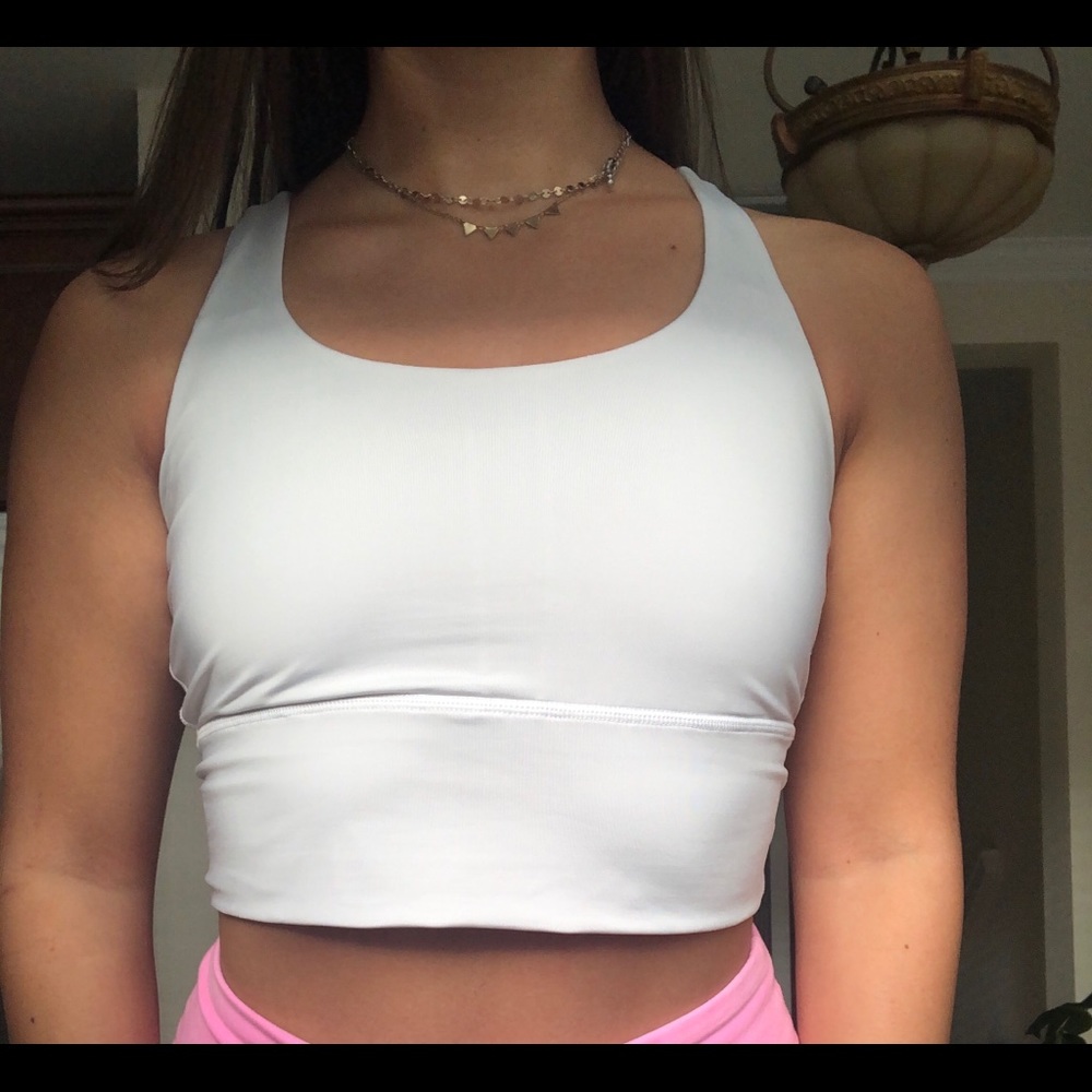 White longline bra